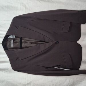 Liz Claiborne One Button Brown Blazer Sz 10P 2 Pockets